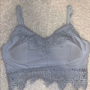 Light blue crop top